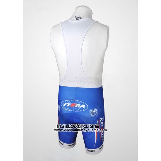 2010 Maillot Ciclismo Katusha Bleu et Bleu Manches Courtes et Cuissard